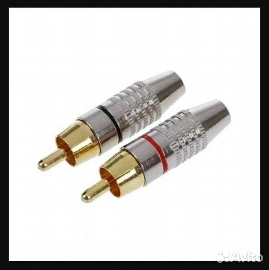 RP-213G, Разъем RCA, штекер металл