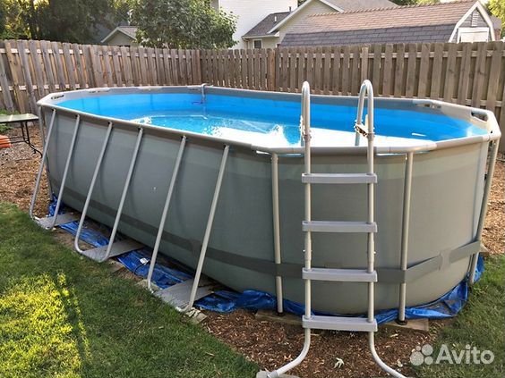 Каркасный бассейн с лестницей 4.3x3.6x2