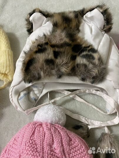 Шапки пакетом для девочки 44-46