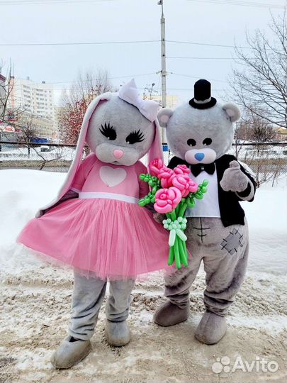 Ростовая кукла мишка тэд и зайка буся