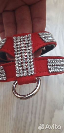 Шлейка для собак со стразами