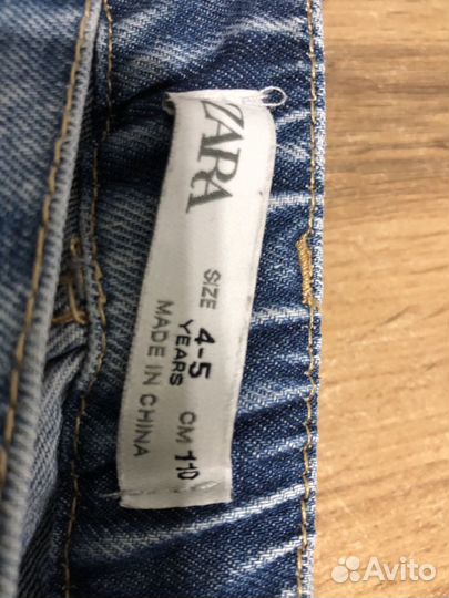 Джинсы zara на девочку 110