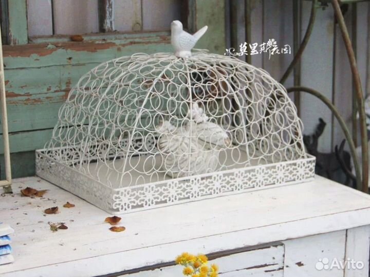 Клош металлический с крышкой