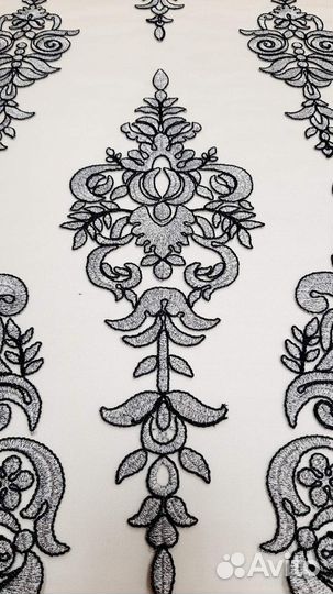 Кружевное полотно кордовое, кружево, ширина 140 см