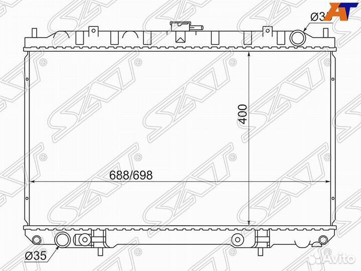 Радиатор nissan tino SR20/avenir/expert SR/YD20 98