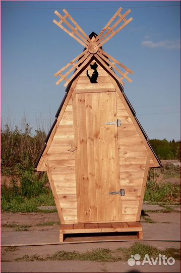 Дачный туалет деревянный PRO877