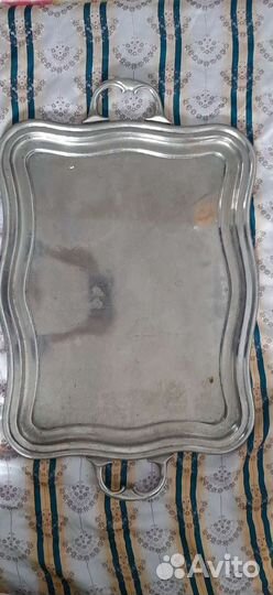 Поднос латунный