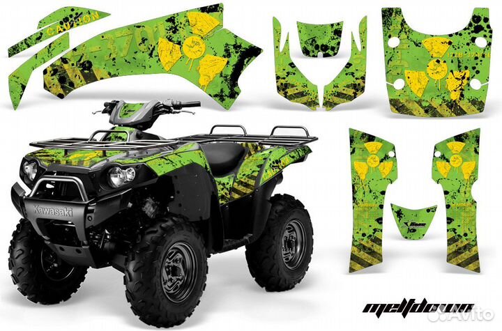 Графика AMR Racing Meltdown (салатовая) для Kawasa