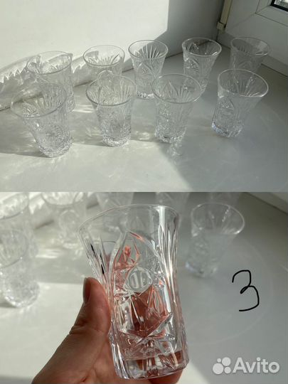 Хрустальные рюмки бокалы СССР