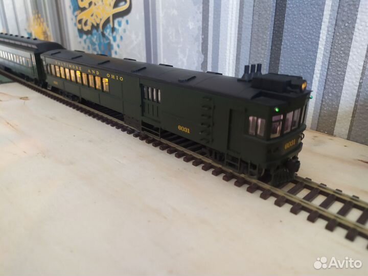 Железная дорога 1/87 Набор мотриса+вагон (резерв)