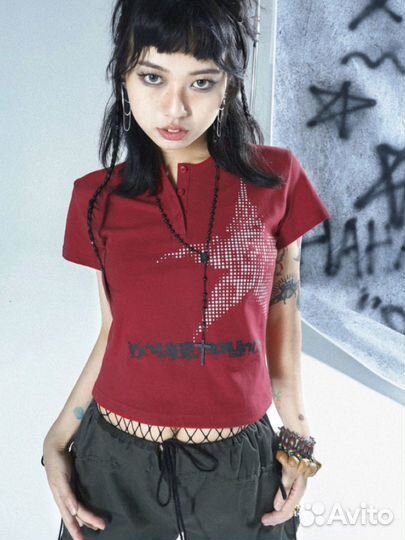 Винтажный кроп-топ