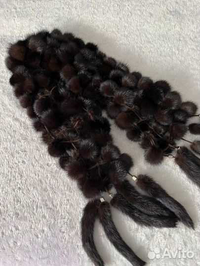 Шарф, палантин норковый