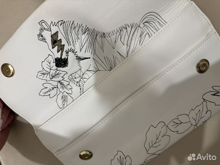 Сумка клатч натуральная кожа италия