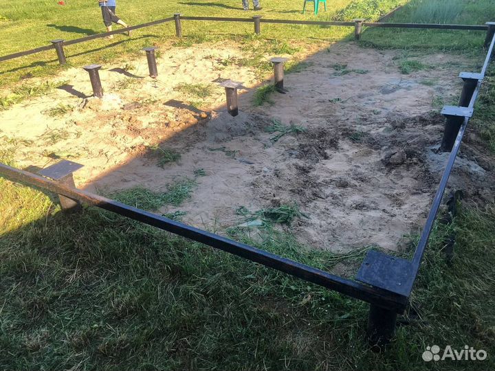 Свайно-винтовой фундамент, сваи 57-108 установка