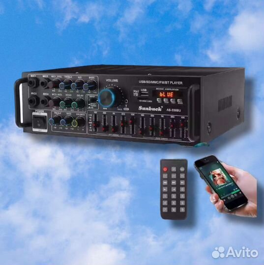 Усилитель звука Sunbuck AV-326BT/AS-336BU (bt,usb)