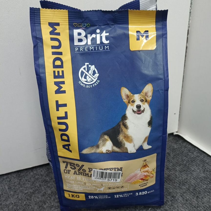 Корм сухой Brit Premium Dog Adult Medium 1 кг