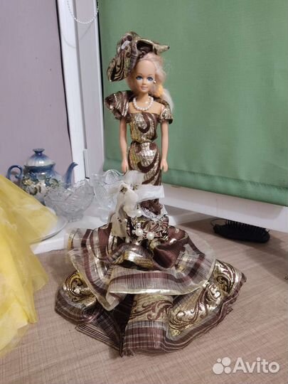 Кукла в платье ручной работы