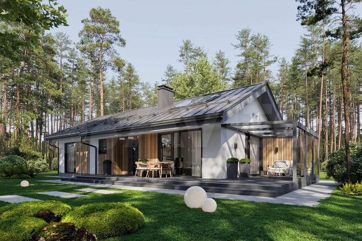 Коттедж 98 м² на участке 10 сот.