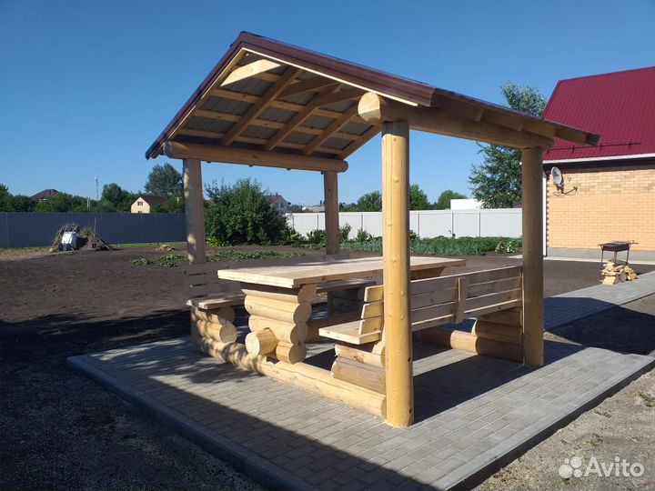 Беседка из сруба (бревна)