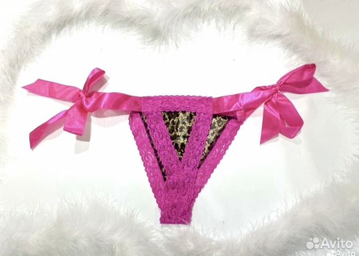 Женские трусики стринги леопардовые