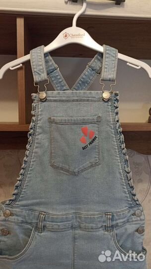 Новый Джинсовый комбинезон для девочки