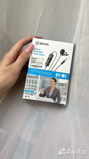 Проводной микрофон петличный boya BY-M1