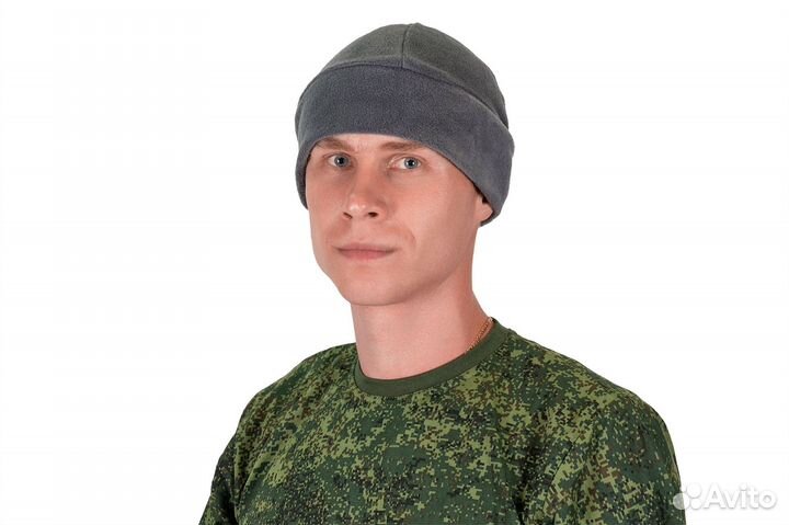 Шапка Флисовая Серая