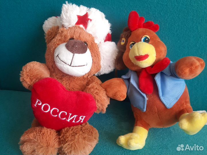 Мягкая игрушка Teddy Петушок Медведь Россия