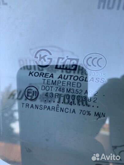 Стекло заднее правое Hyundai Elantra XD G4ED 2004