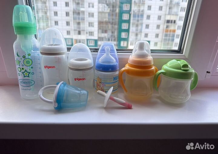 Бутылочки пакетом Pigeon, Nuk, Dr.Browns