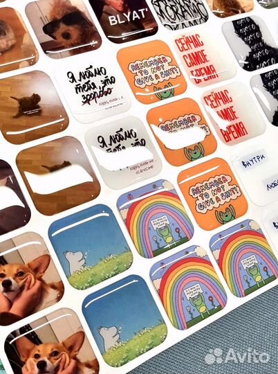 3D стикеры, объёмные наклейки на телефон оптом