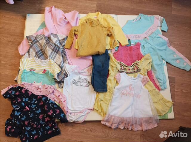 Большой пакет одежды для девочки 80, 86,92