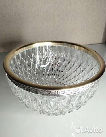 Ваза для фруктов Хрусталь Мельхиор СССР