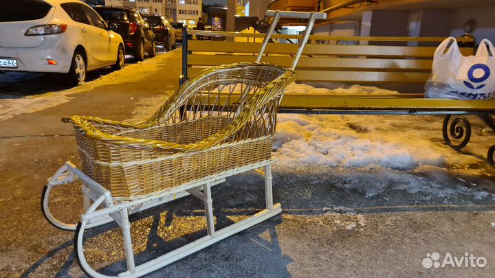 Детские санки плетеные