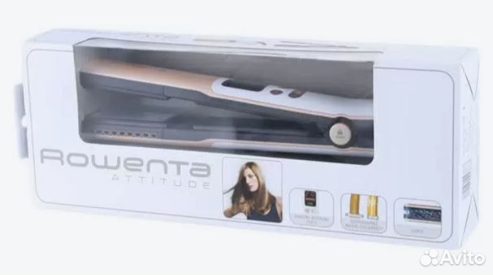 Выпрямитель для волос Rowenta attitude white/gold