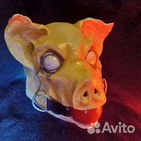 Профессиональная латексная маска для головы свиньи