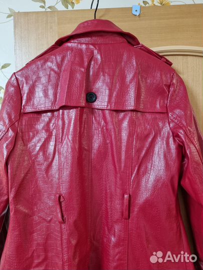 Кожаный тренч женский