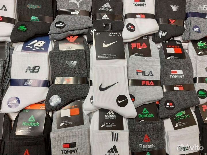 Носки Nike Adidas Lacoste Reebok хлопок