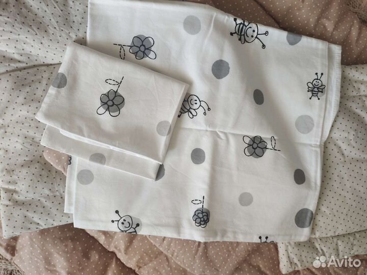 Комплект в коляску подушка матрас одеяло новое