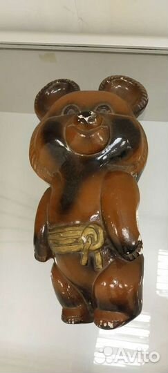 Олимпийский мишка высота 29 см гипс на стену