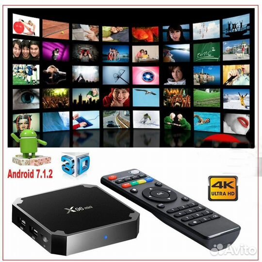 Android тв бокс X96 mini 1/8GB Смарт тв приставка
