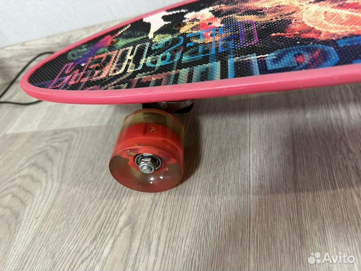 Лонгборд пенниборд круизер скейтборд светящийся 22