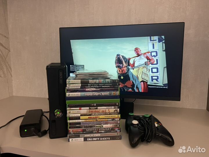 Xbox 360 + 2 геймпада 36игр