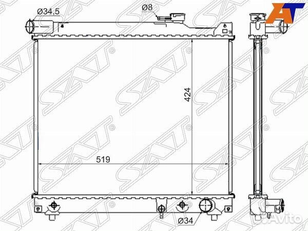 Радиатор охлаждения двигателя, suzuki escudo