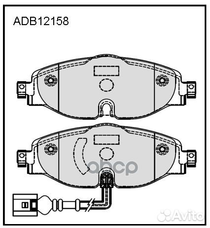 Колодки тормозные дисковые перед ADB12158 A