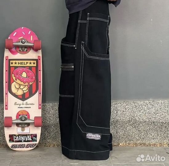 Джинсы широкие jnco sk8 y2k