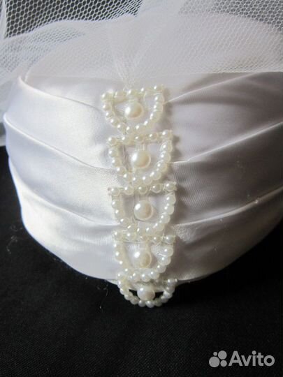 Шляпа таблетка с вуалью свадебная СССР винтаж фата