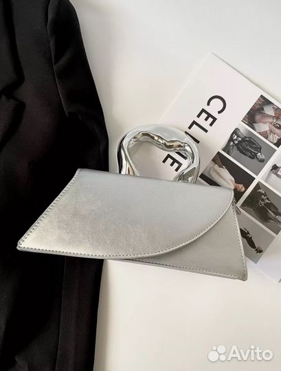 Дизайнерская сумка серебряная как из питерест