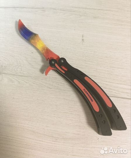 Деревянный нож бабочка Мраморный Градиент