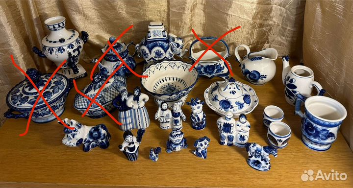 Гжель СССР посуда